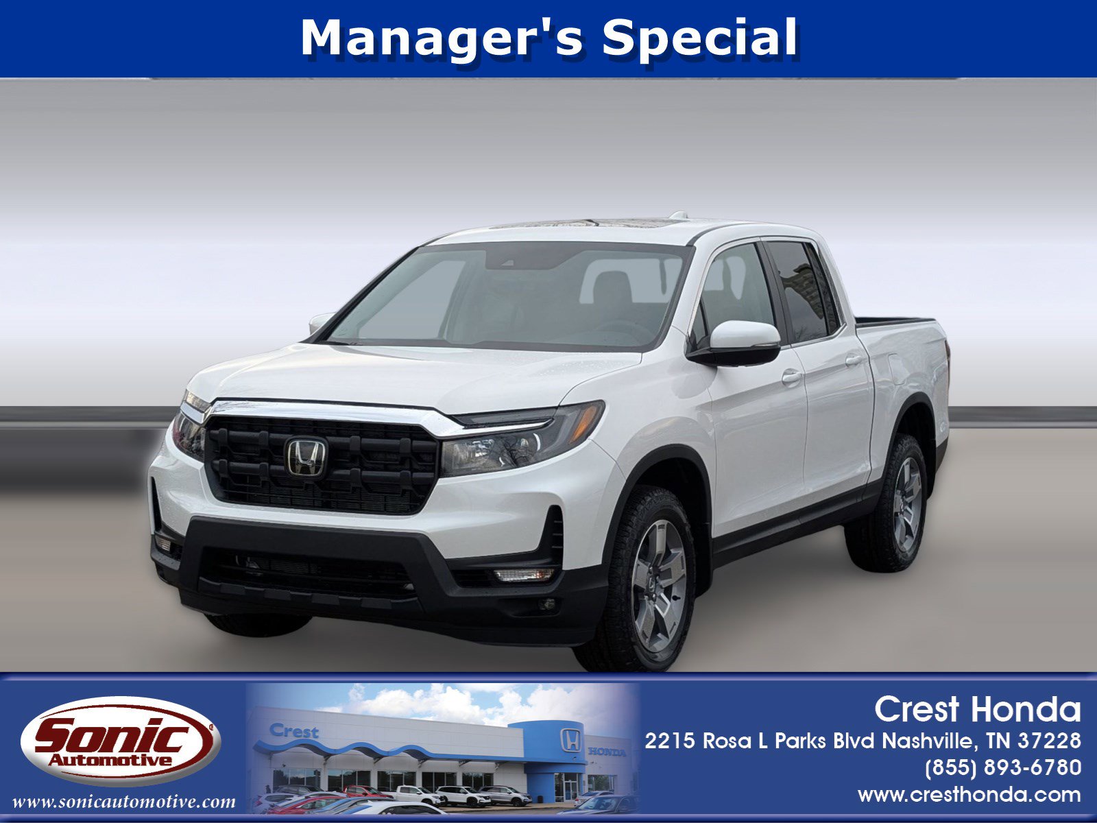 New 2026 Honda Ridgeline RTL