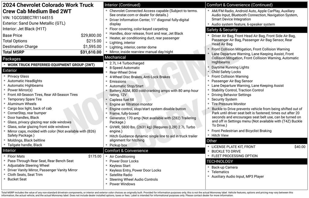 Used 2024 Chevrolet Colorado W/T image 50