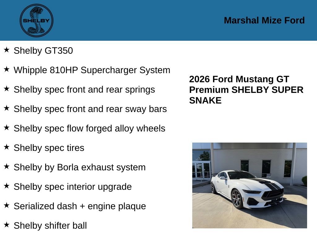 New 2026 Ford Mustang GT Premium w/ GT Performance Package RWD image 2