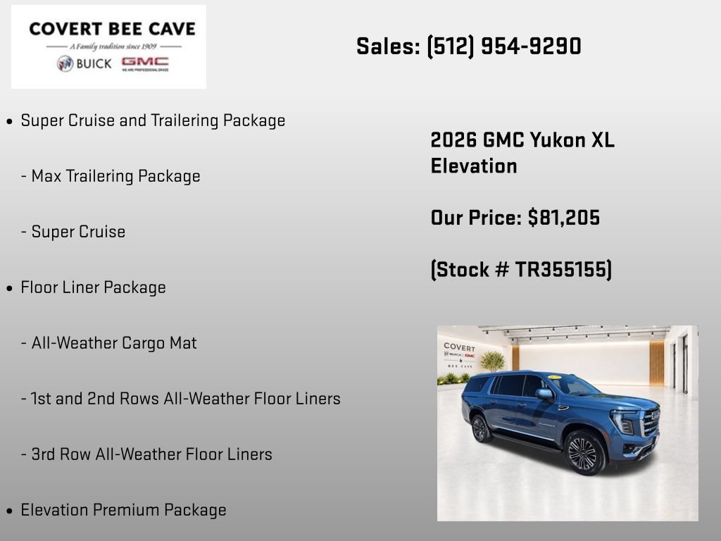 New 2026 GMC Yukon XL Elevation w/ Elevation Premium Package AWD/4WD image 19