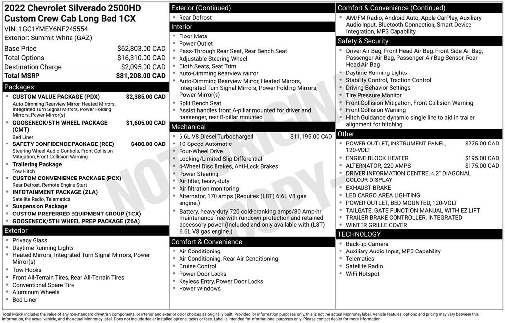 Used 2022 Chevrolet Silverado 2500 Custom w/ Custom Value Package AWD/4WD image 29