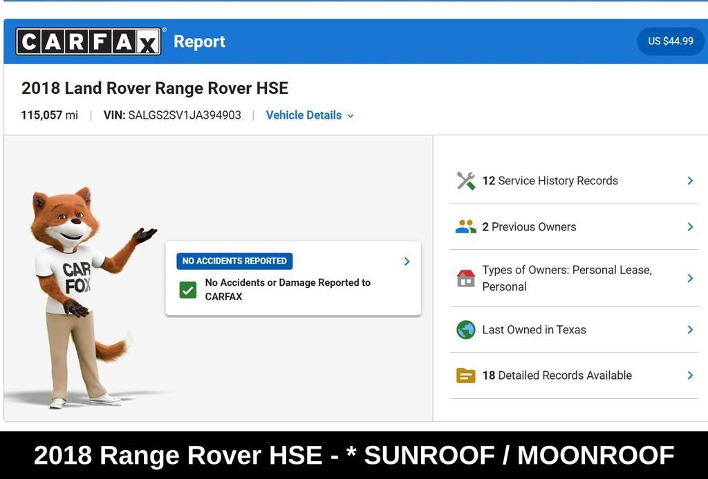 Used 2018 Land Rover Range Rover HSE AWD/4WD image 9