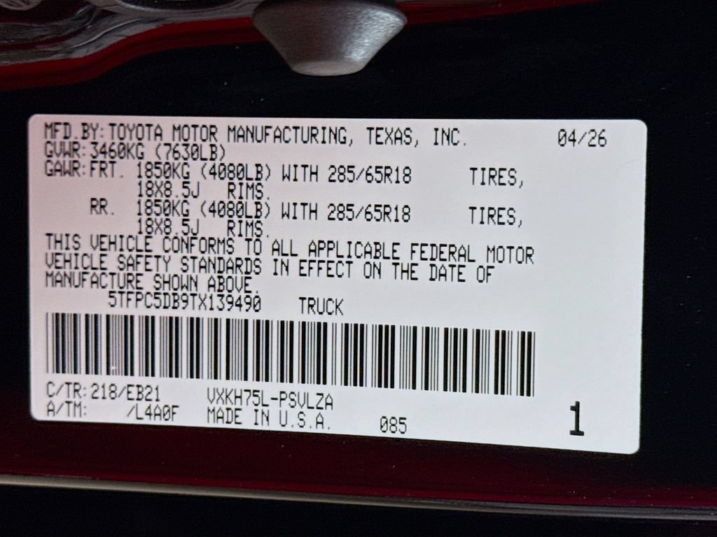 Certified 2026 Toyota Tundra TRD Pro AWD/4WD image 30