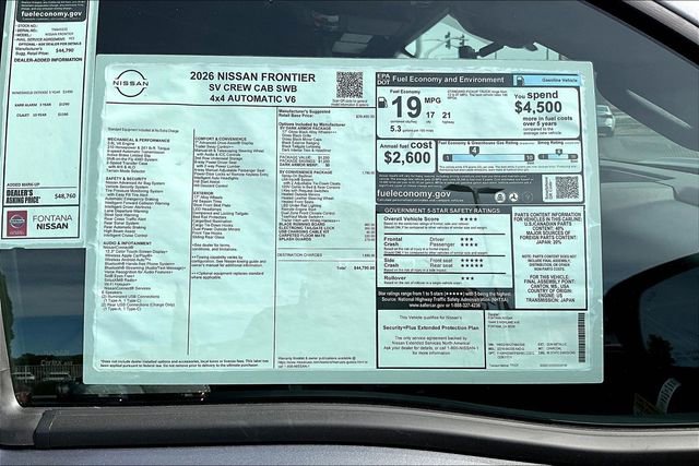New 2026 Nissan Frontier SV image 14