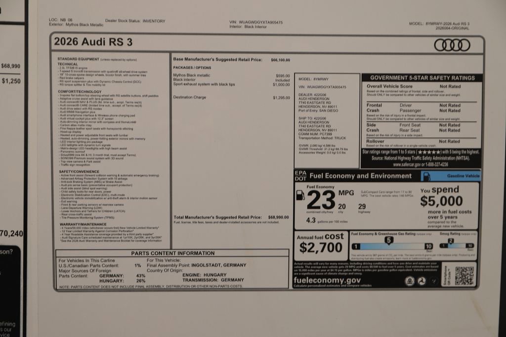 New 2026 Audi RS 3 image 32