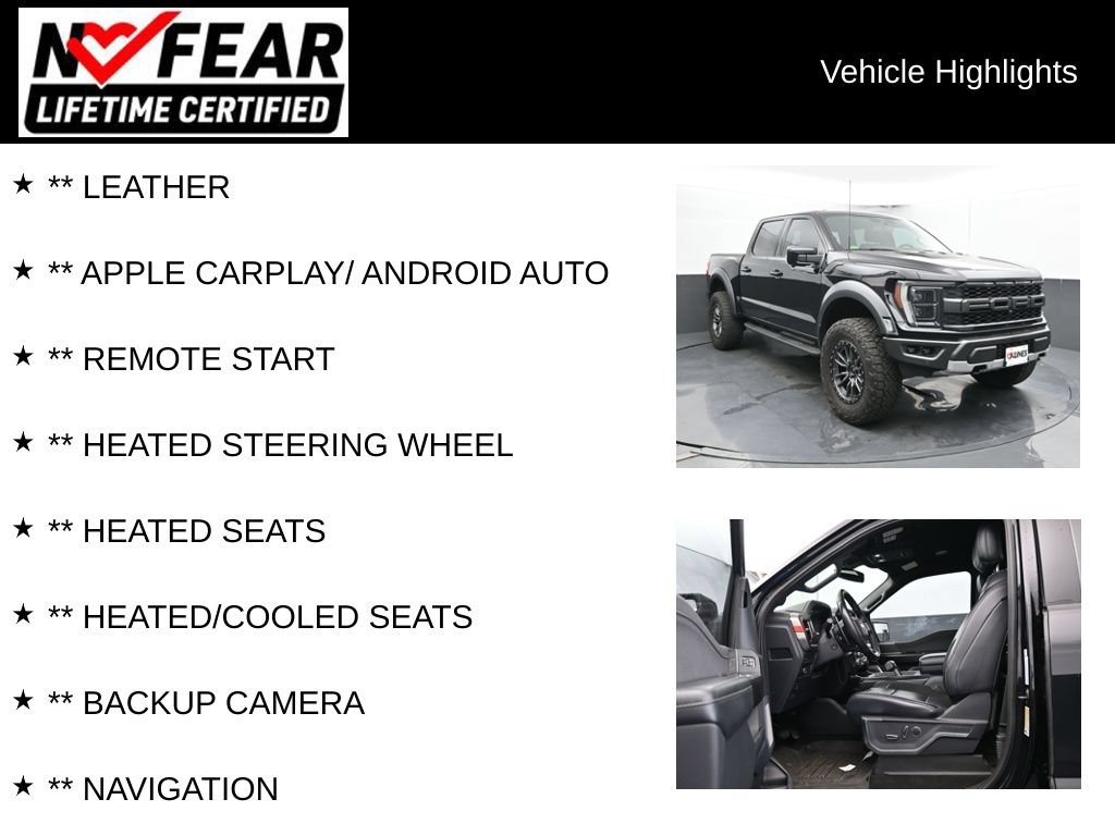 Used 2022 Ford F150 Raptor w/ Equipment Group 801A High AWD/4WD image 2