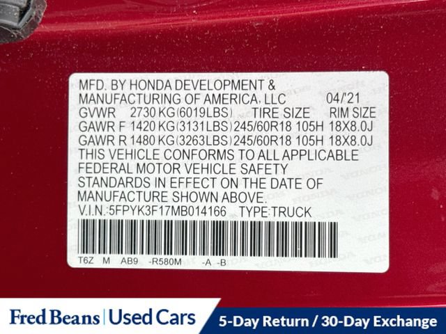 Used 2021 Honda Ridgeline Sport image 36