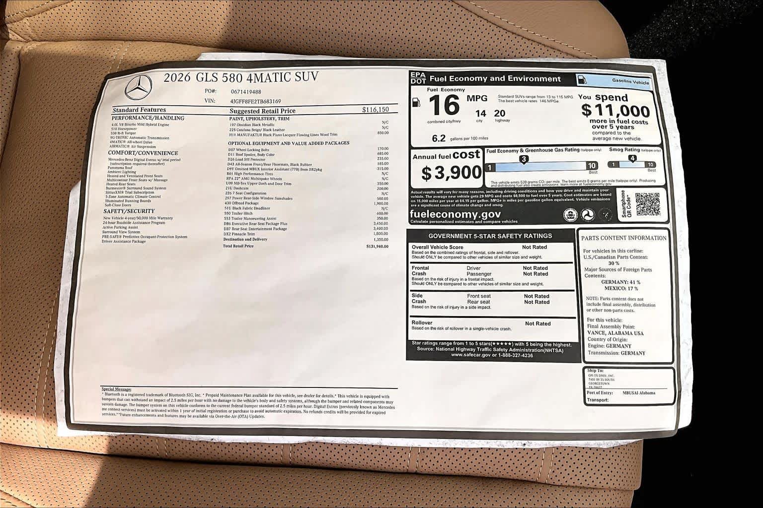 New 2026 Mercedes-Benz GLS 580 4MATIC image 22