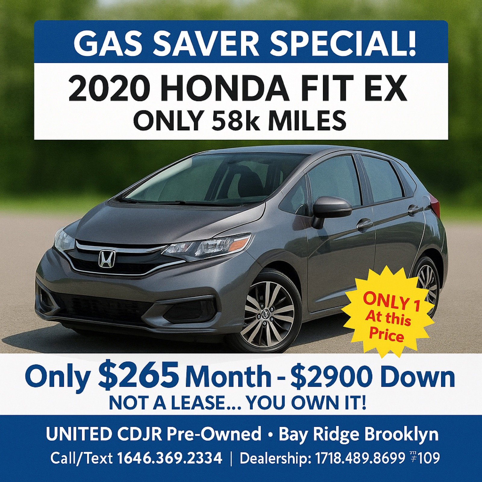 Used 2020 Honda Fit EX