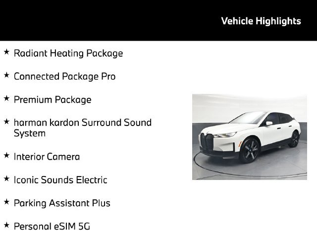 Certified 2024 BMW iX xDrive50 w/ Premium Package AWD/4WD image 5