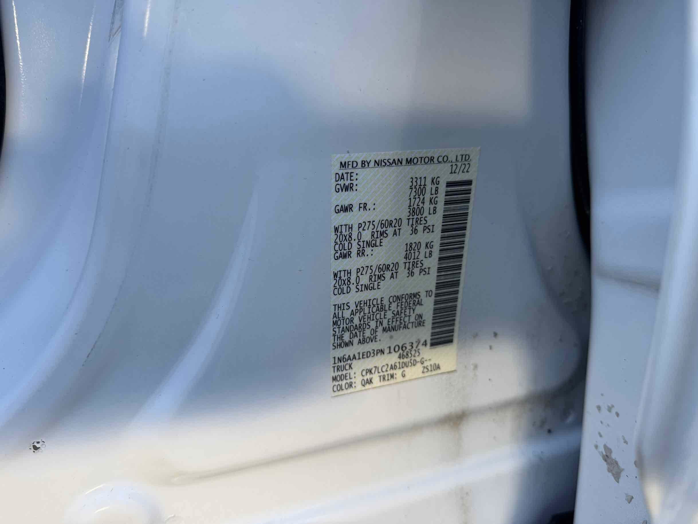 Used 2023 Nissan Titan SV w/ SV Convenience Package AWD/4WD image 22