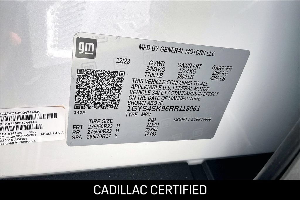 Certified 2024 Cadillac Escalade ESV V w/ Heavy-Duty Trailer Package AWD/4WD image 32