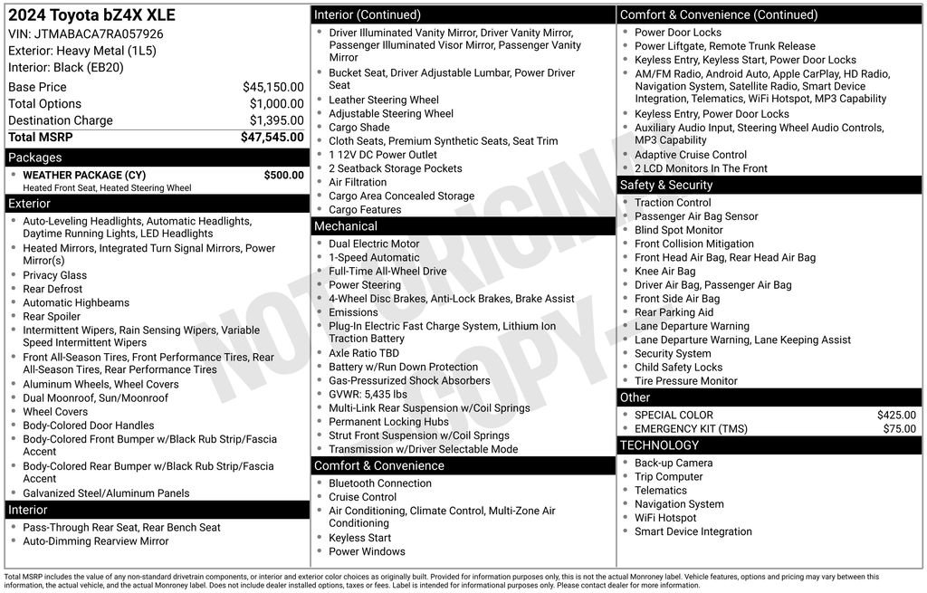 Used 2024 Toyota bZ4X AWD w/ Weather Package image 14