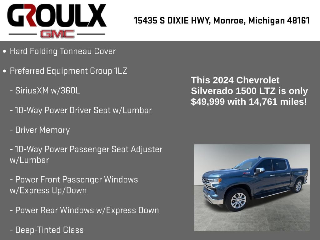 Used 2024 Chevrolet Silverado 1500 LTZ w/ LTZ Premium Package AWD/4WD image 8
