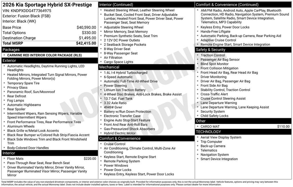 New 2026 Kia Sportage SX Prestige AWD/4WD image 6