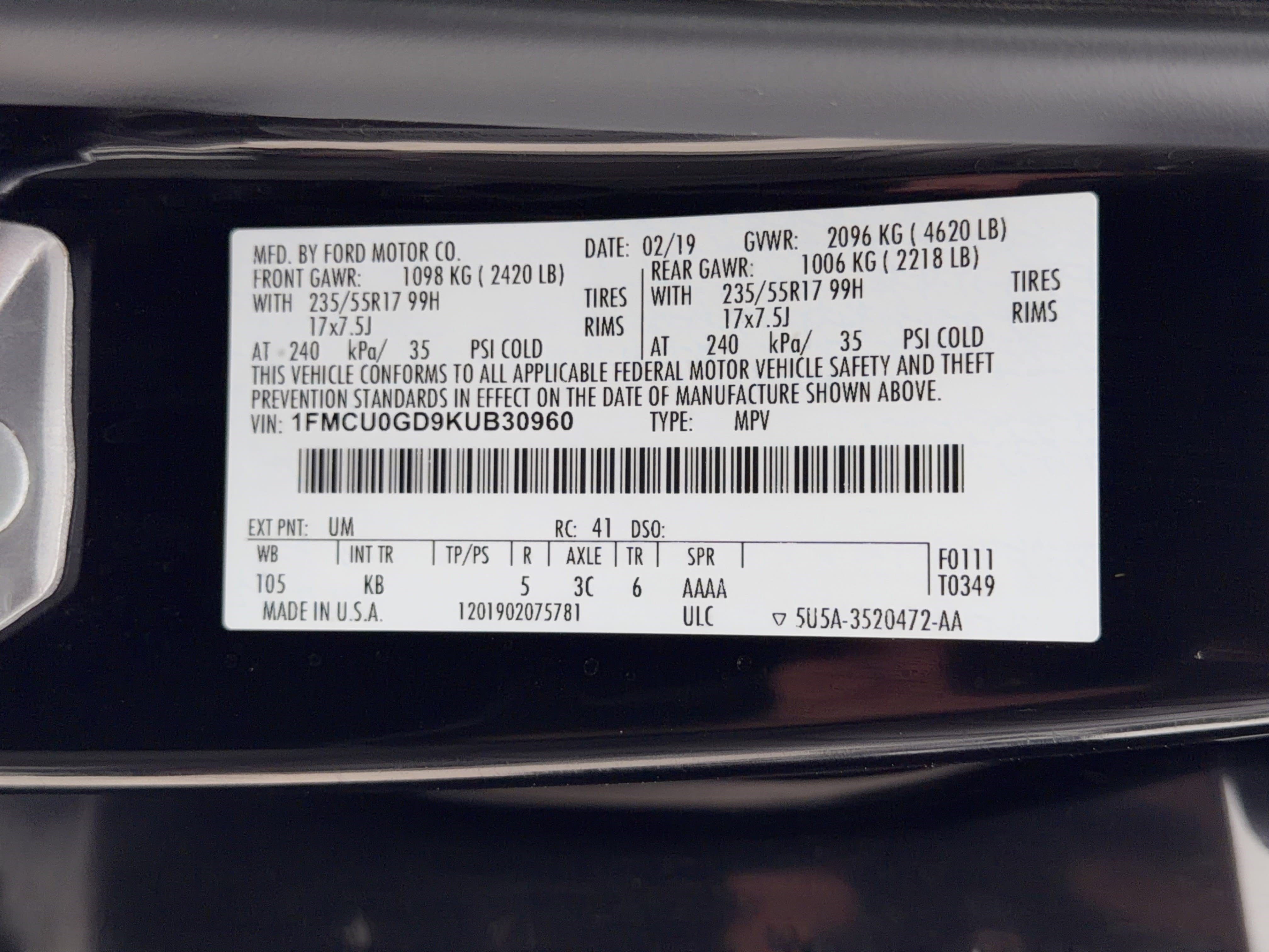 Used 2019 Ford Escape SE FWD image 27