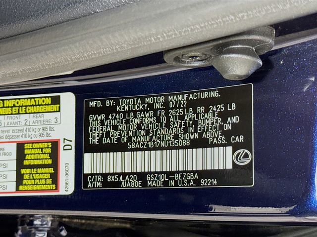 Used 2022 Lexus ES 350 w/ Accessory Package image 32