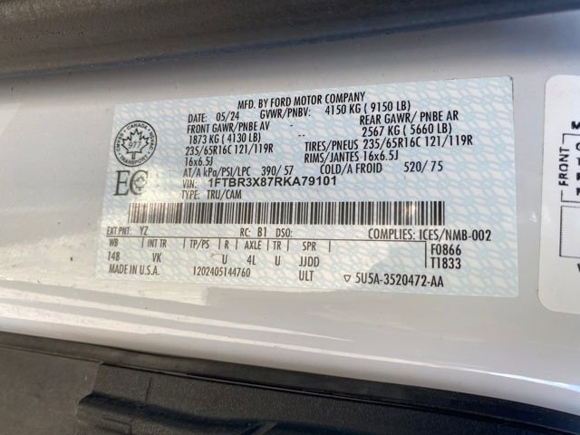 Used 2024 Ford Transit 250 148 High Roof Extended w/ Load Area Protection Package image 21