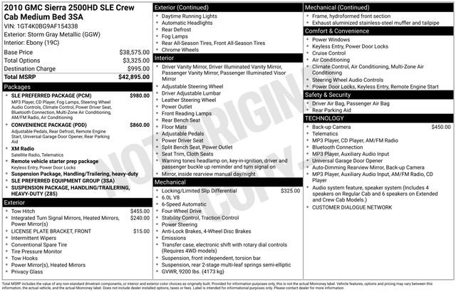 Used 2010 GMC Sierra 2500 SLE w/ SLE Preferred Package AWD/4WD image 13
