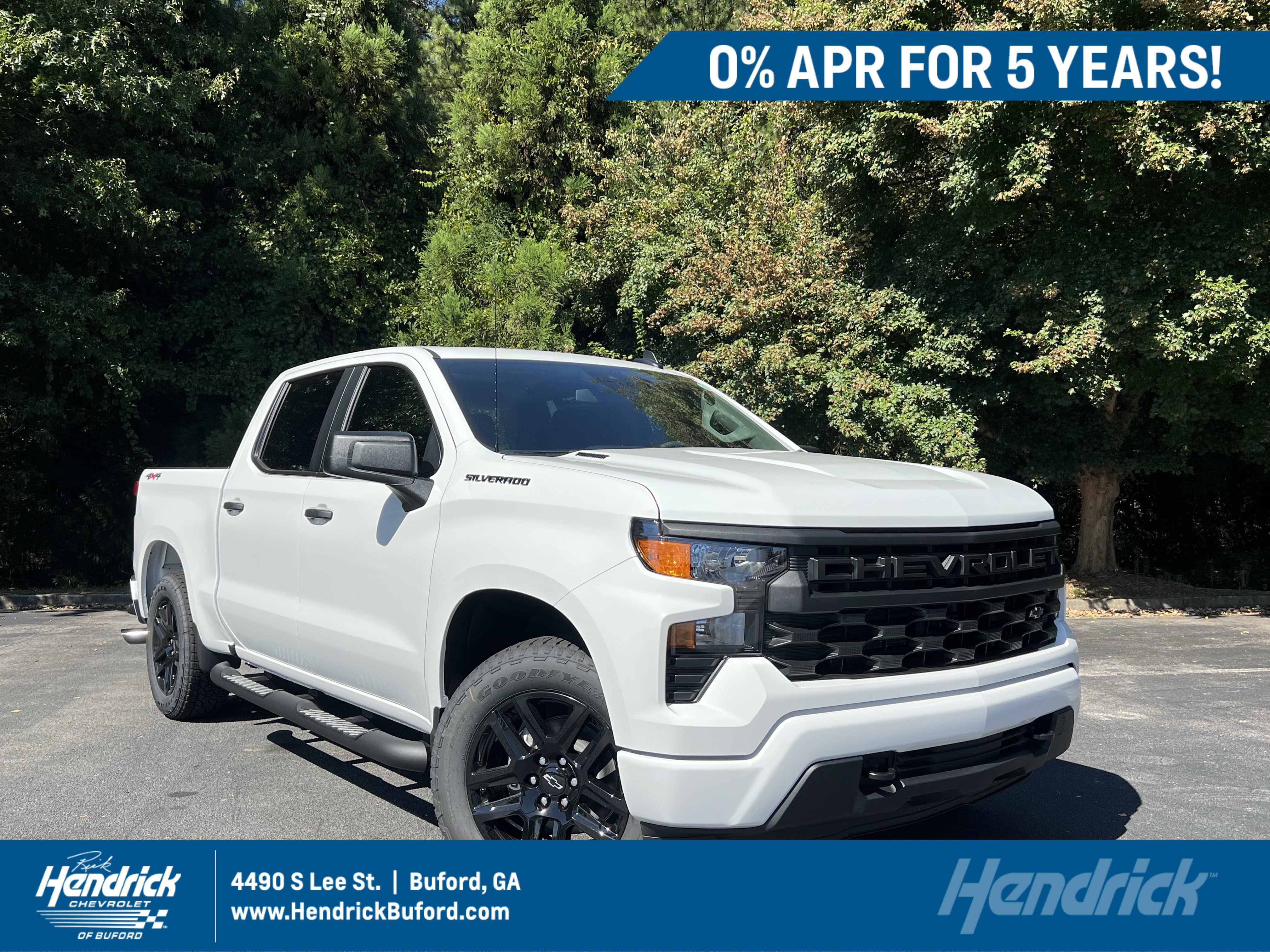 New 2026 Chevrolet Silverado 1500 Custom w/ Turbomax Blackout Package AWD/4WD image 1