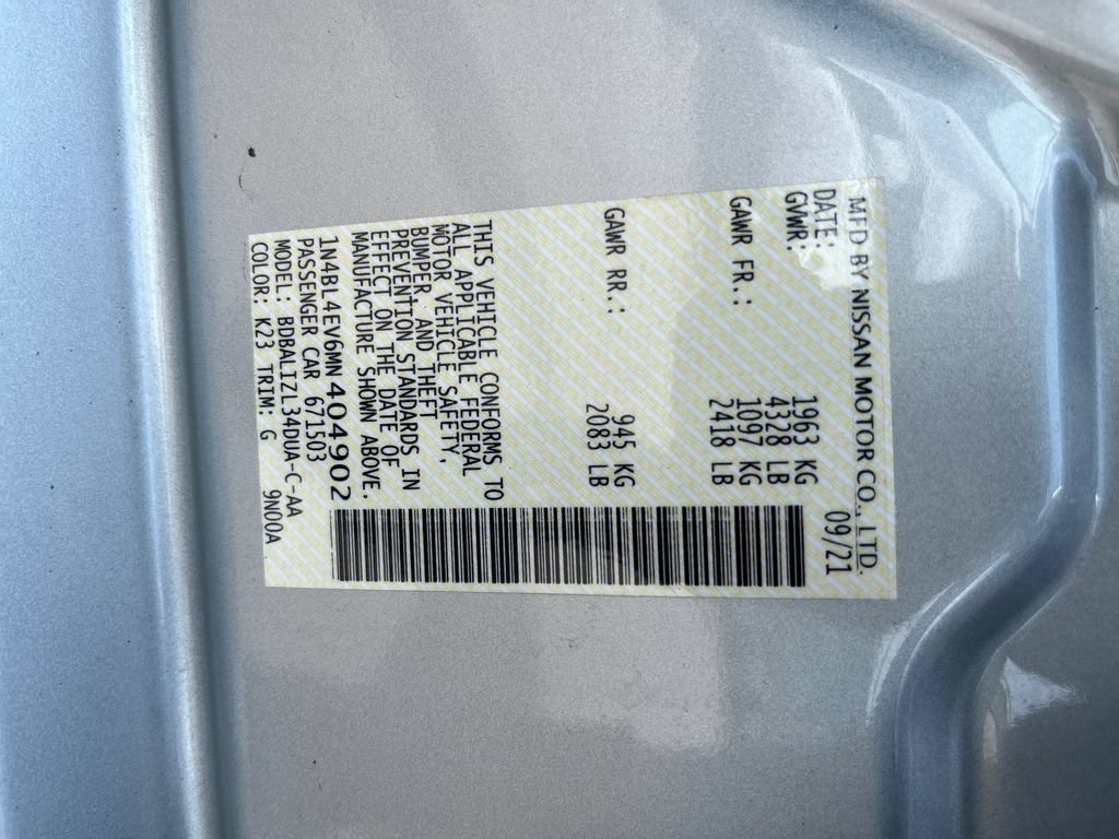 Certified 2021 Nissan Altima 2.5 SL FWD image 30