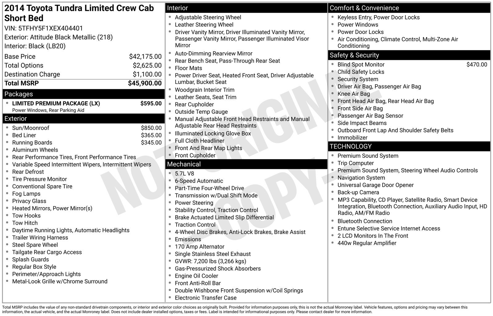 Used 2014 Toyota Tundra Limited w/ Limited Premium Package AWD/4WD image 4