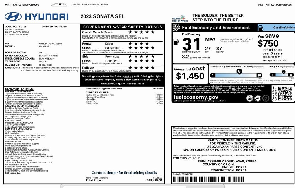 Used 2023 Hyundai Sonata SEL image 30