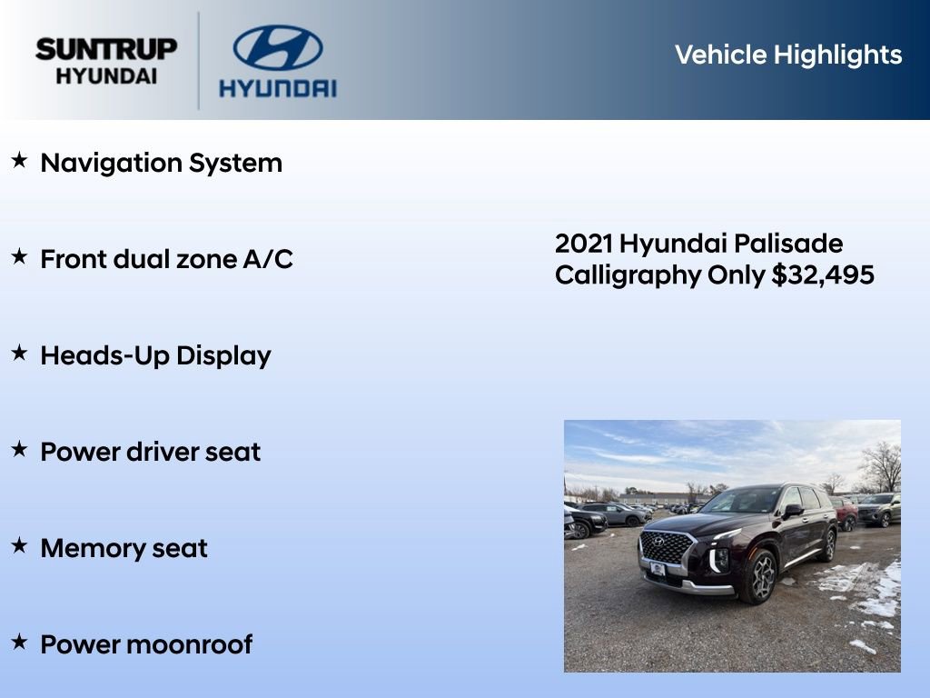 Certified 2021 Hyundai Palisade Calligraphy w/ Cargo Package image 8