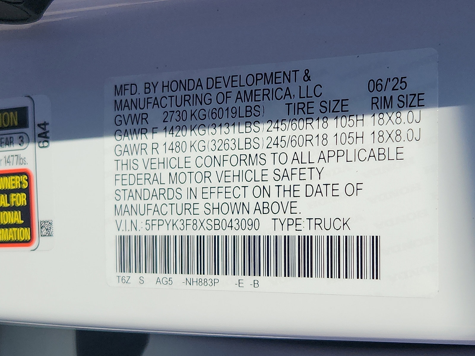New 2025 Honda Ridgeline Black Edition image 18