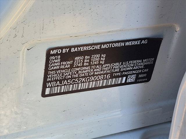 Used 2019 BMW 530i RWD image 26