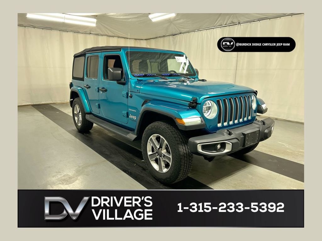 Used 2020 Jeep Wrangler Unlimited Sahara w/ LED Lighting Group AWD/4WD image 1