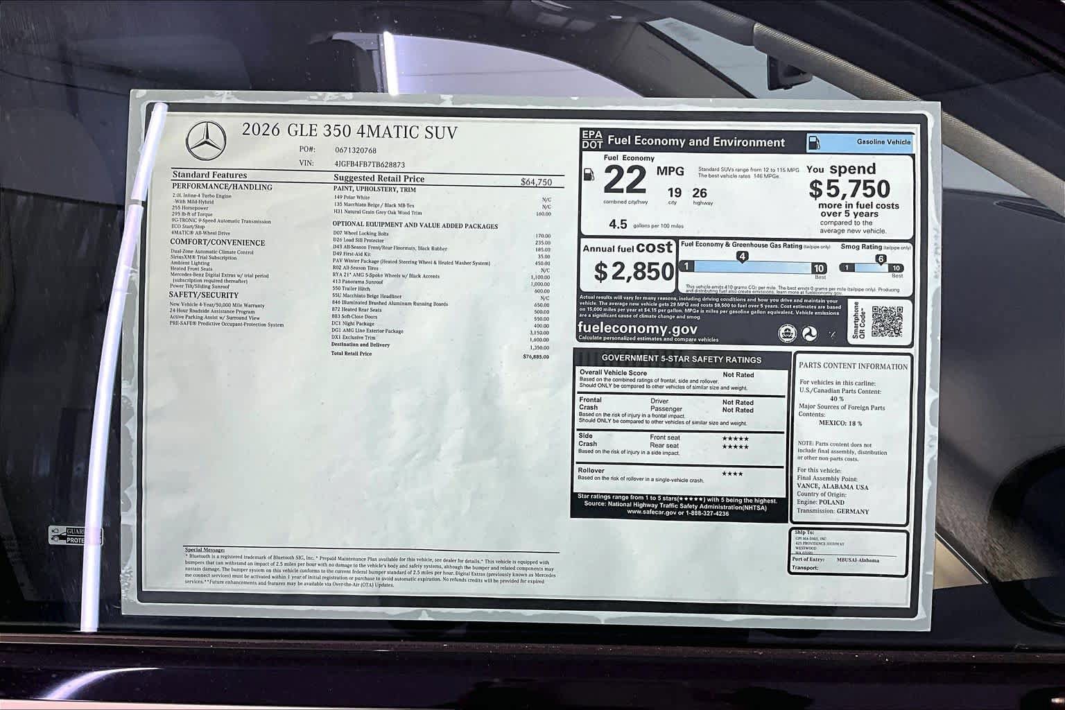 New 2026 Mercedes-Benz GLE 350 4MATIC image 18