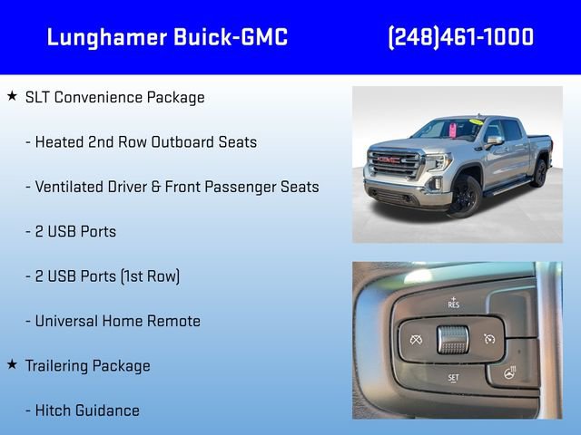 Used 2021 GMC Sierra 1500 SLT w/ SLT Convenience Package AWD/4WD image 36