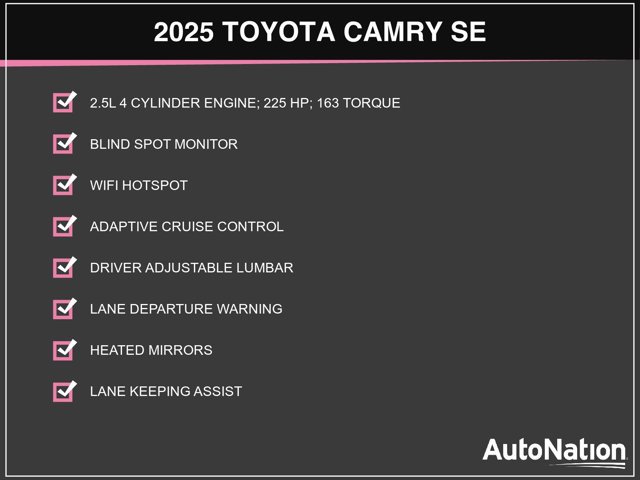 Used 2025 Toyota Camry SE FWD image 3