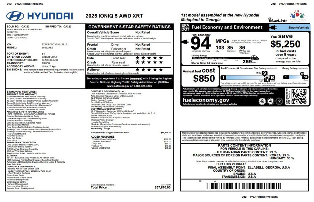Used 2025 Hyundai Ioniq 5 XRT AWD/4WD image 4