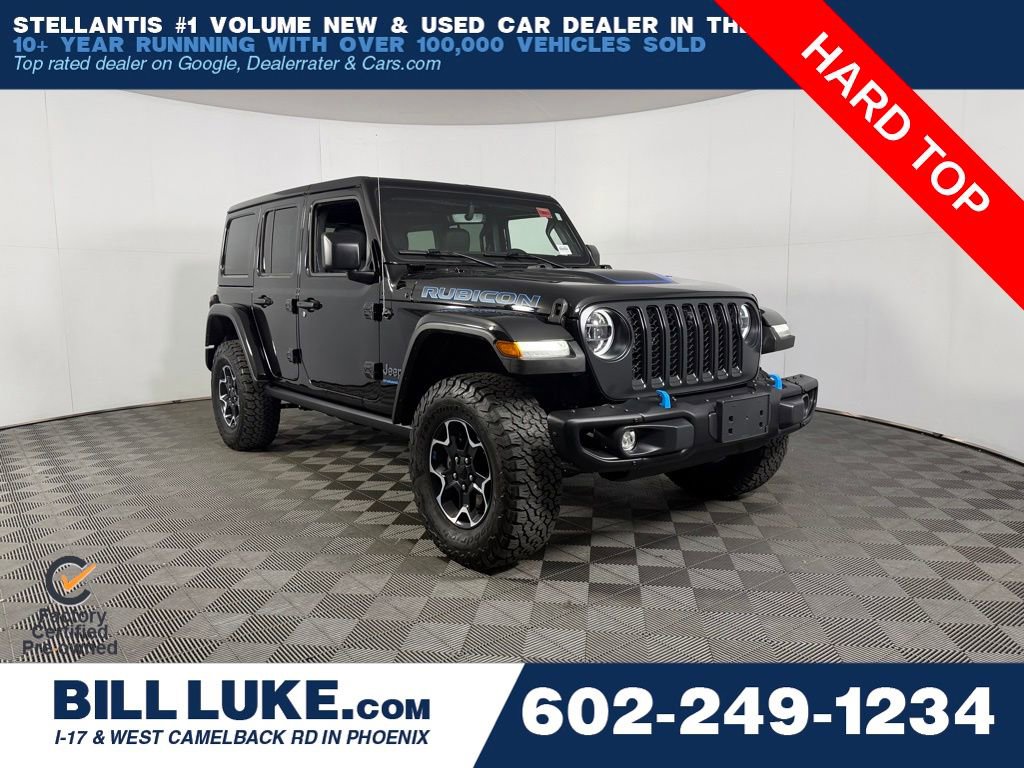 Used 2023 Jeep Wrangler Unlimited Rubicon 4xe w/ Steel Bumper Group image 1