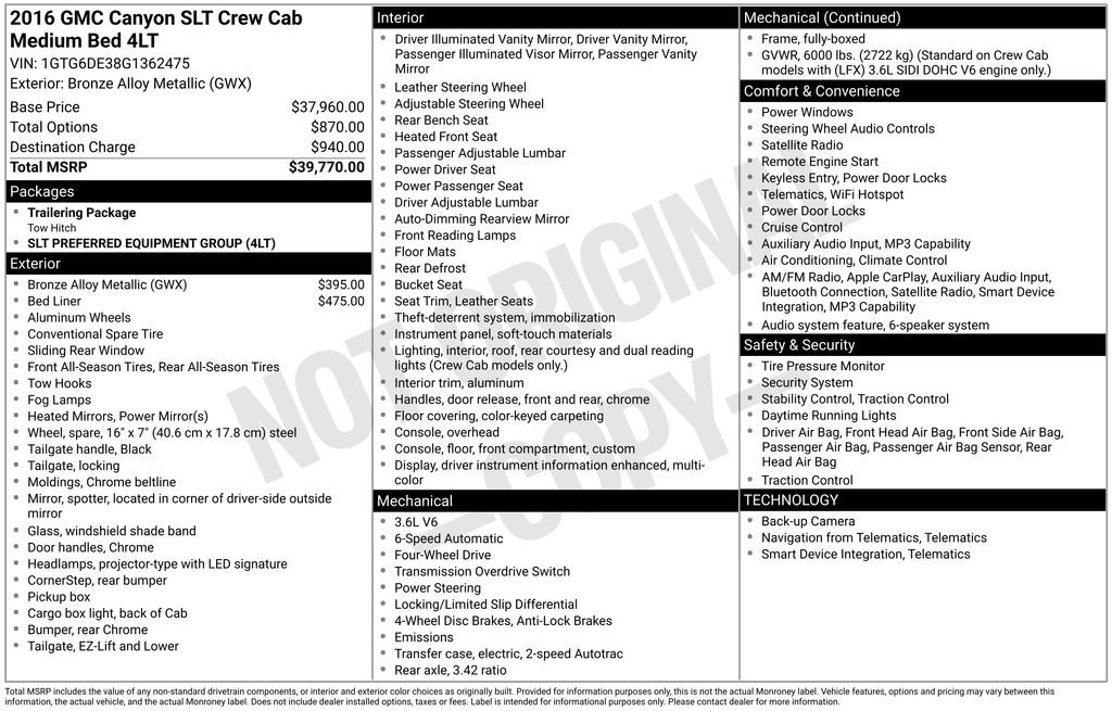 Used 2016 GMC Canyon SLT image 4