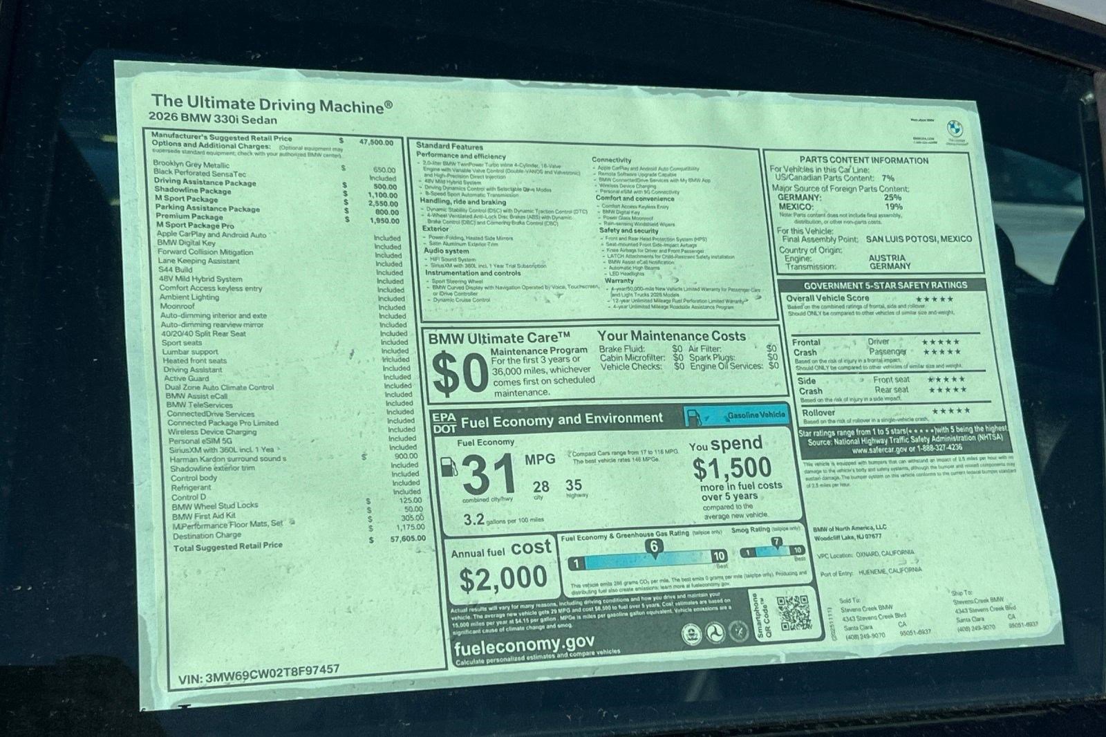 Used 2026 BMW 330i Sedan w/ M Sport Package RWD image 29