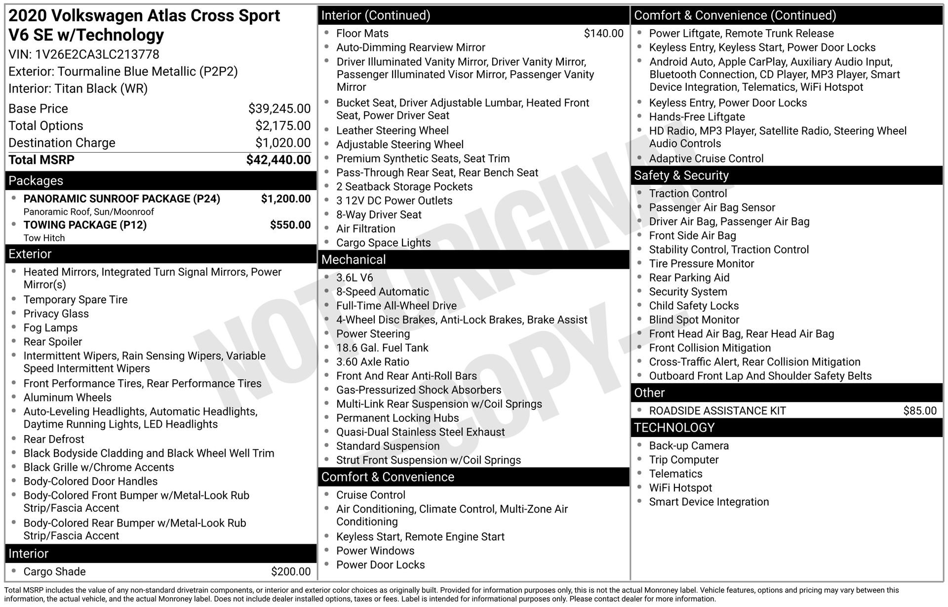 Used 2020 Volkswagen Atlas Cross Sport SE w/ Panoramic Sunroof Package image 7