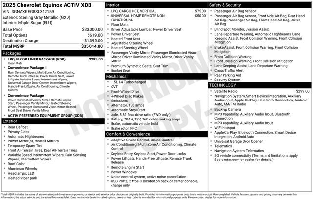 Used 2025 Chevrolet Equinox ACTIV w/ LPO, Floor Liner Package FWD image 5