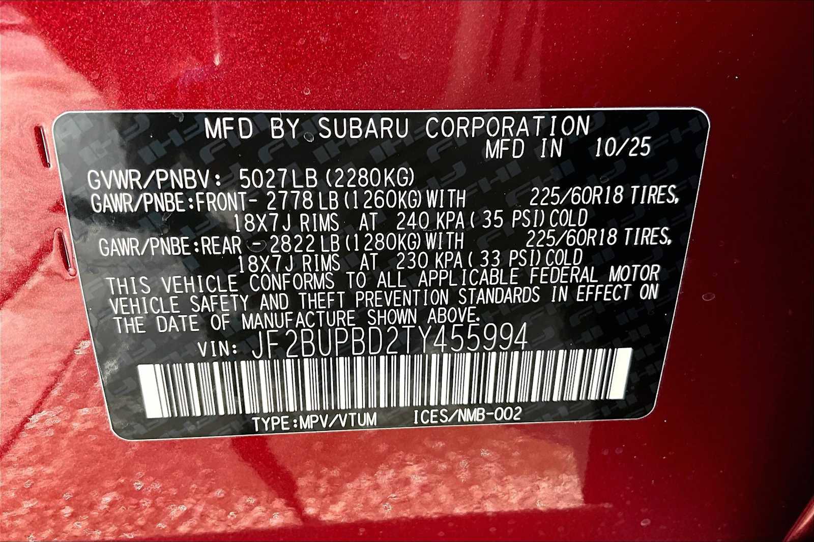 New 2026 Subaru Outback Premium image 18