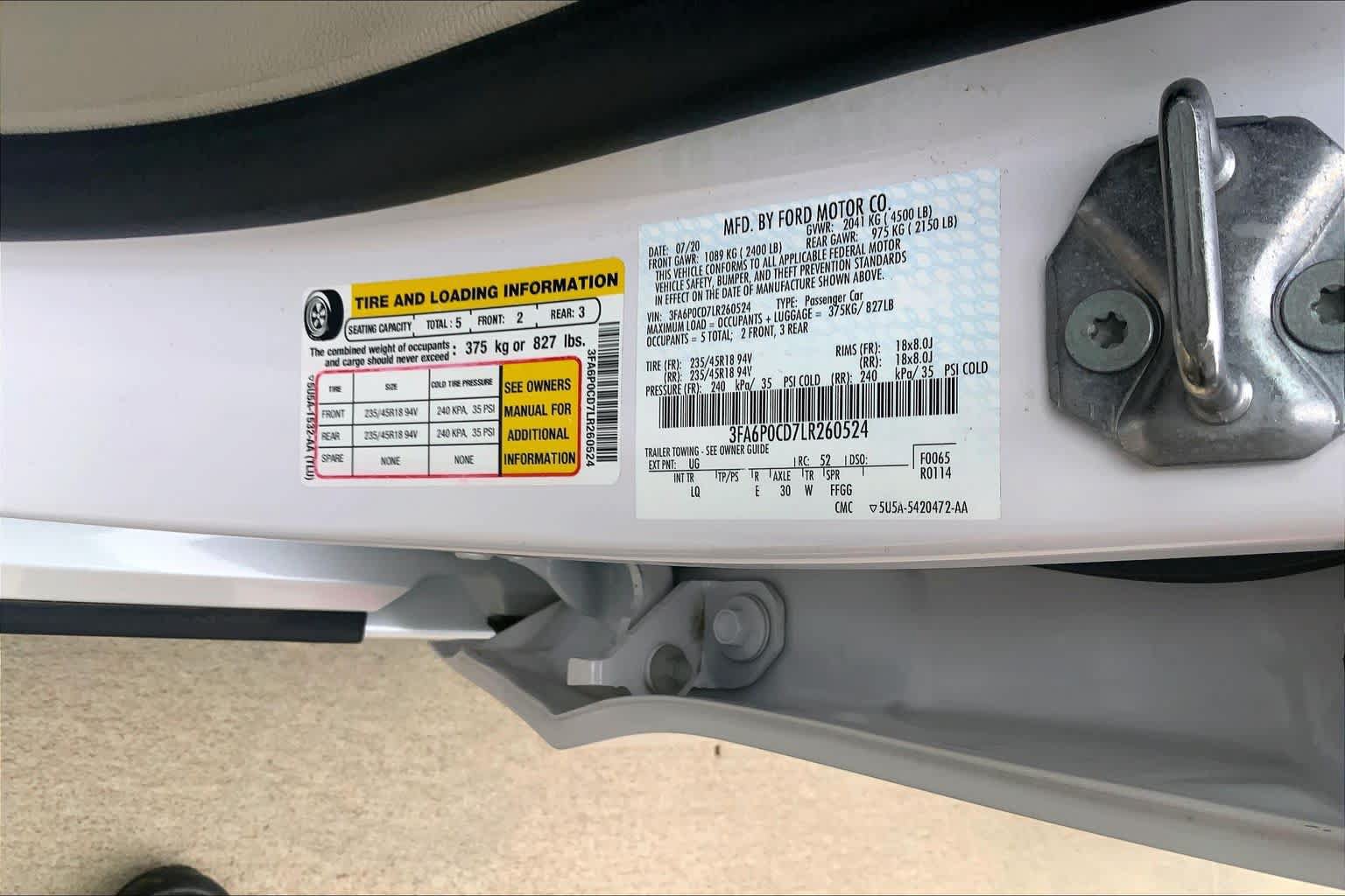 Used 2020 Ford Fusion SEL FWD image 34