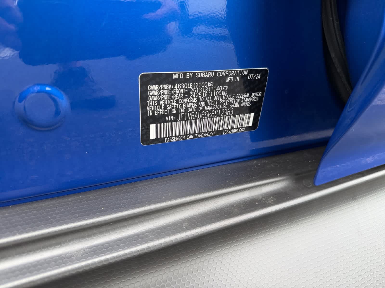 Certified 2024 Subaru WRX GT AWD/4WD image 16