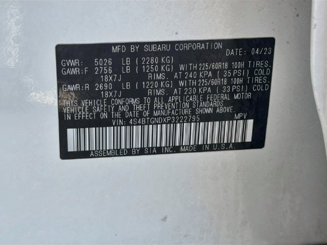 Used 2023 Subaru Outback Limited XT w/ Tech Package 2 AWD/4WD image 33