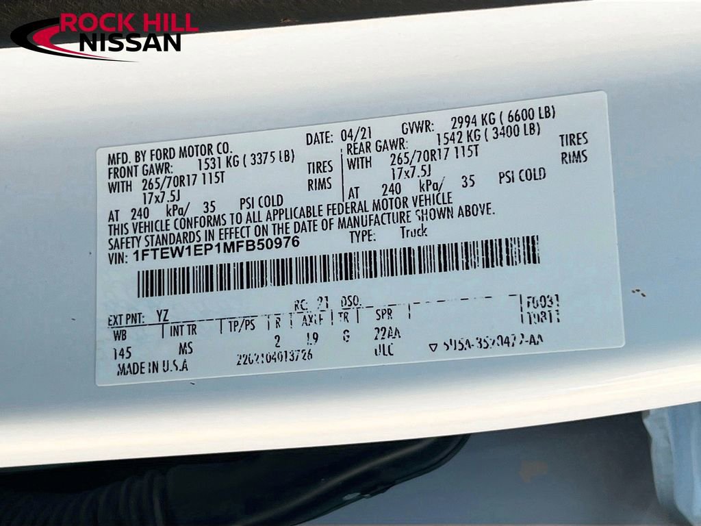 Used 2021 Ford F150 XLT w/ Equipment Group 301A Mid image 33