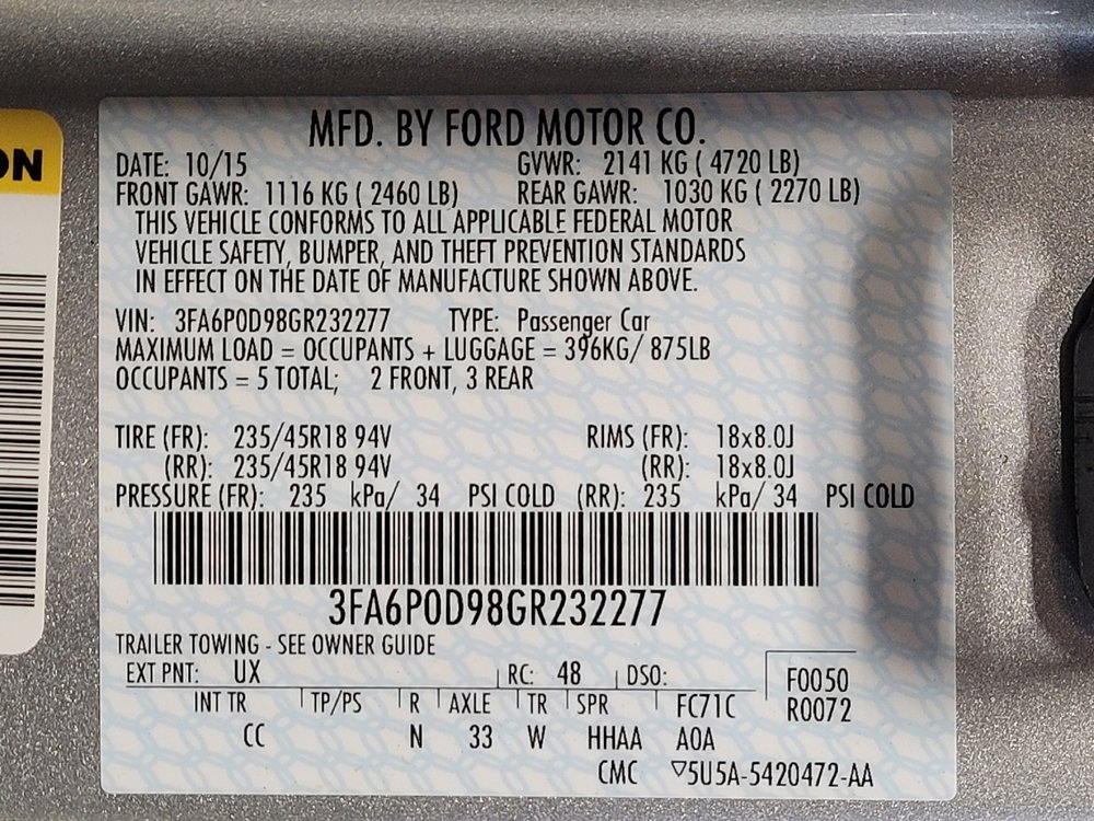 Used 2016 Ford Fusion Titanium AWD/4WD image 33
