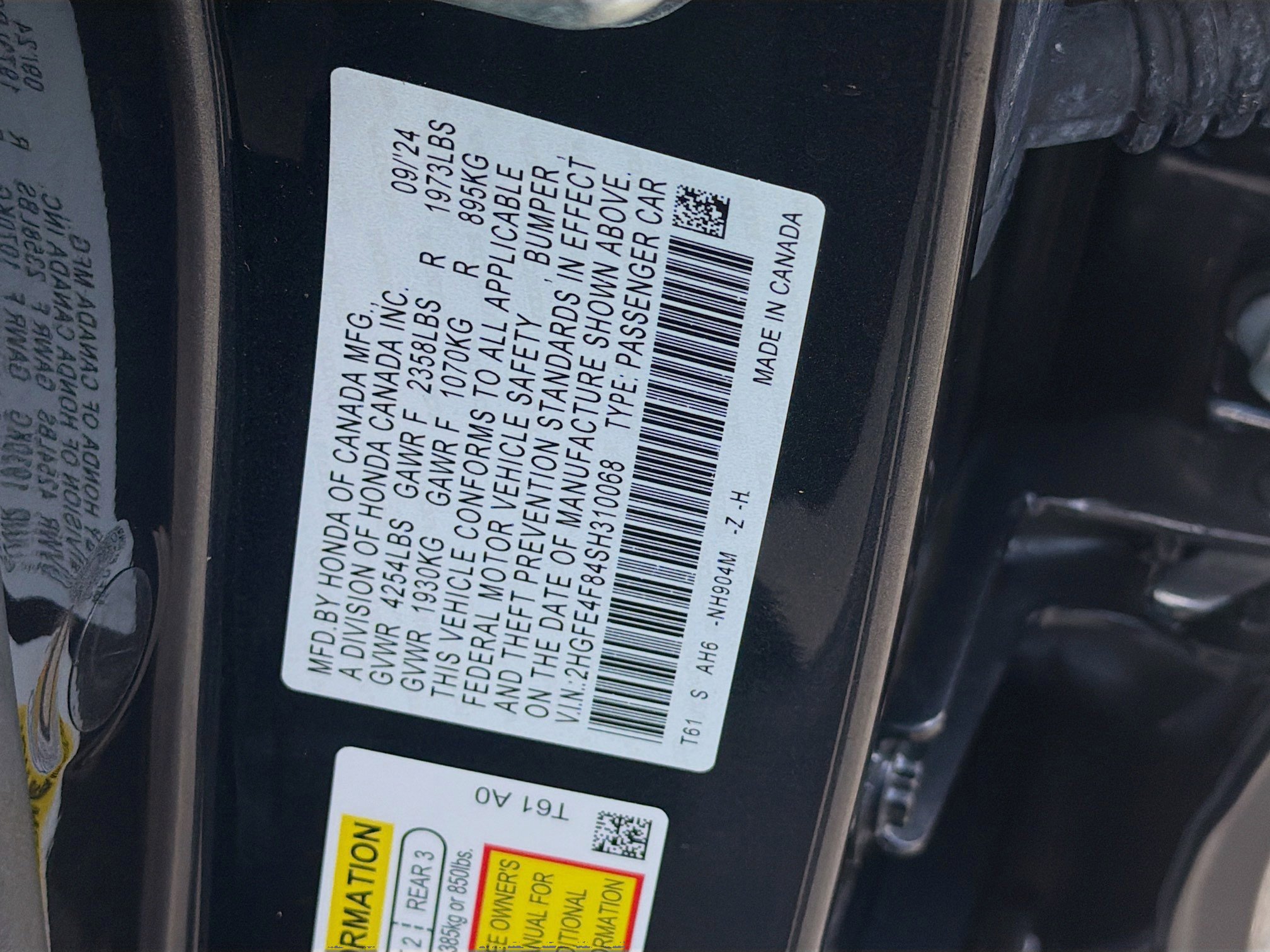 Certified 2025 Honda Civic Sport image 36