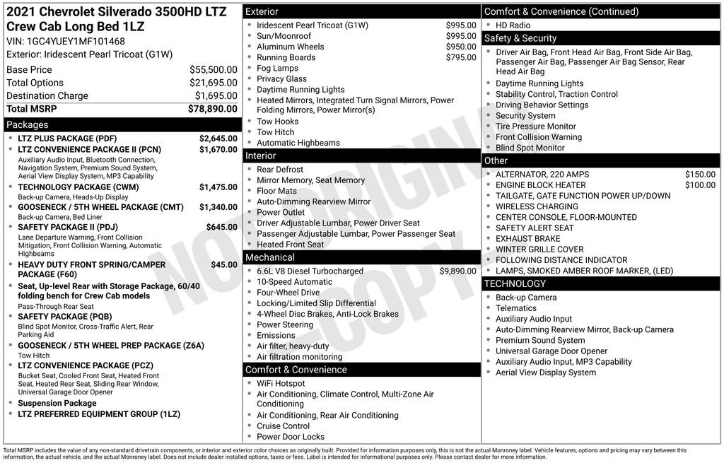 Used 2021 Chevrolet Silverado 3500 LTZ w/ LTZ Plus Package image 3