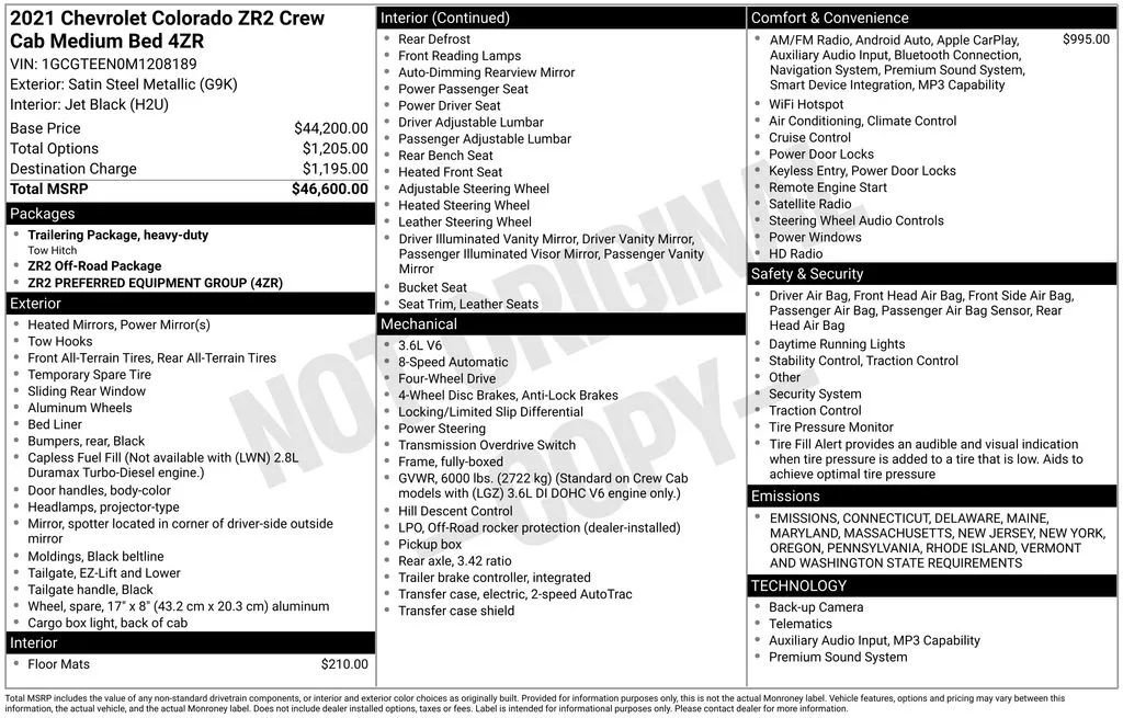 Used 2021 Chevrolet Colorado ZR2 image 28