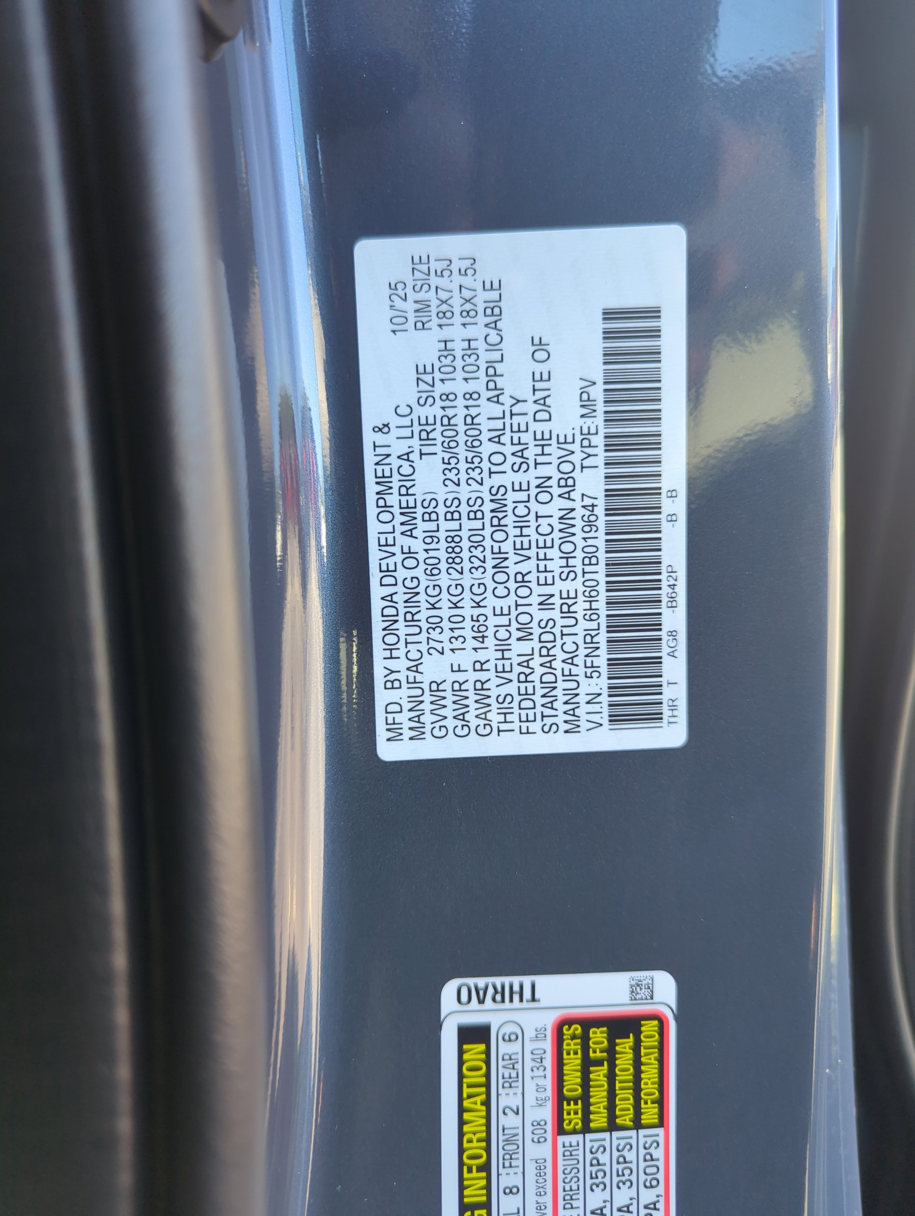 New 2026 Honda Odyssey EX-L image 30